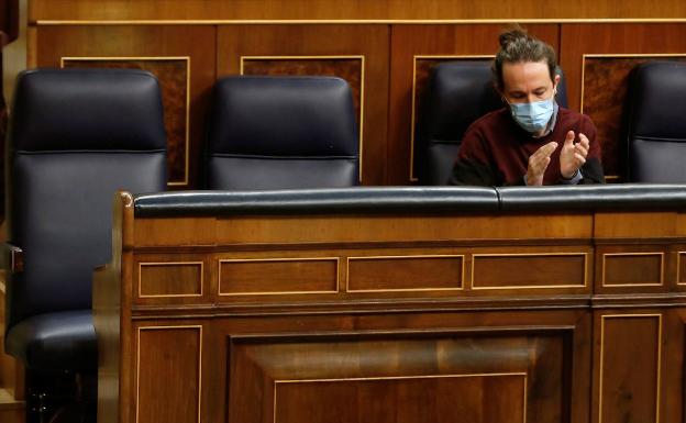El escaño vacío de Sánchez este miércoles en el Congreso.