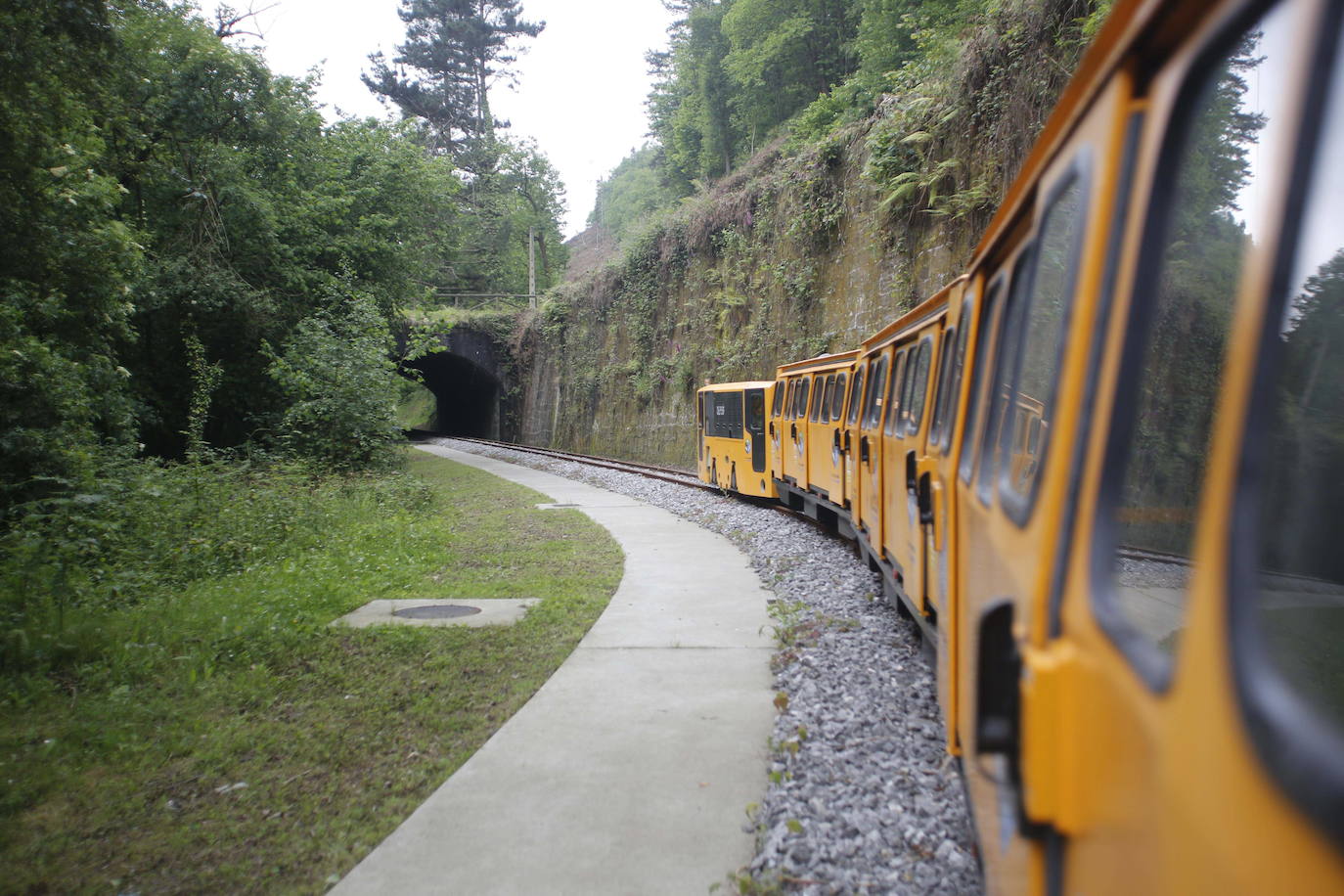 Además de la propia instalación minera, uno de sus grandes atractivos del Ecomuseo de Samuño es el tren minero, que lleva al visitante por el interior de una mina y le permite descubrir la riqueza paisajística de la zona.