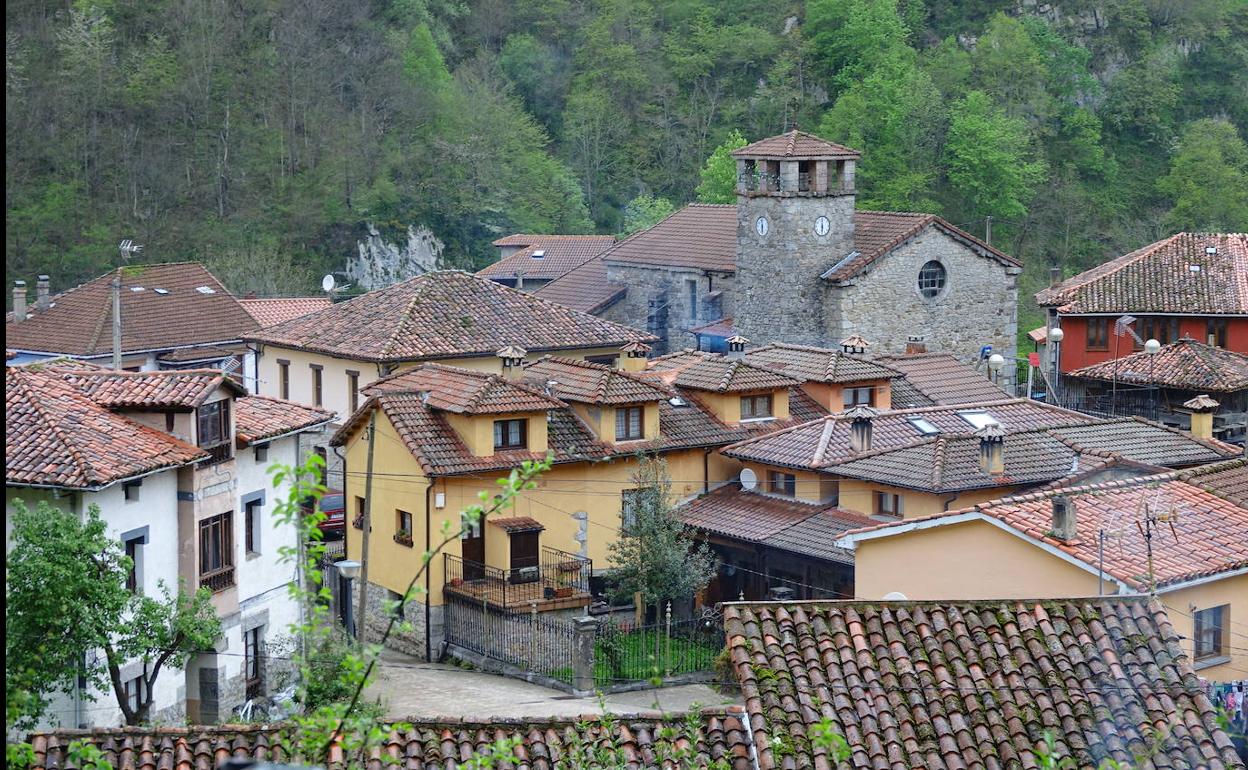 Localidad de Sobrefoz, en Ponga. 