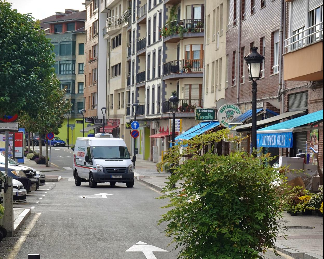 Calle Leopoldo Alas, cerrada al tráfico desde este verano. 