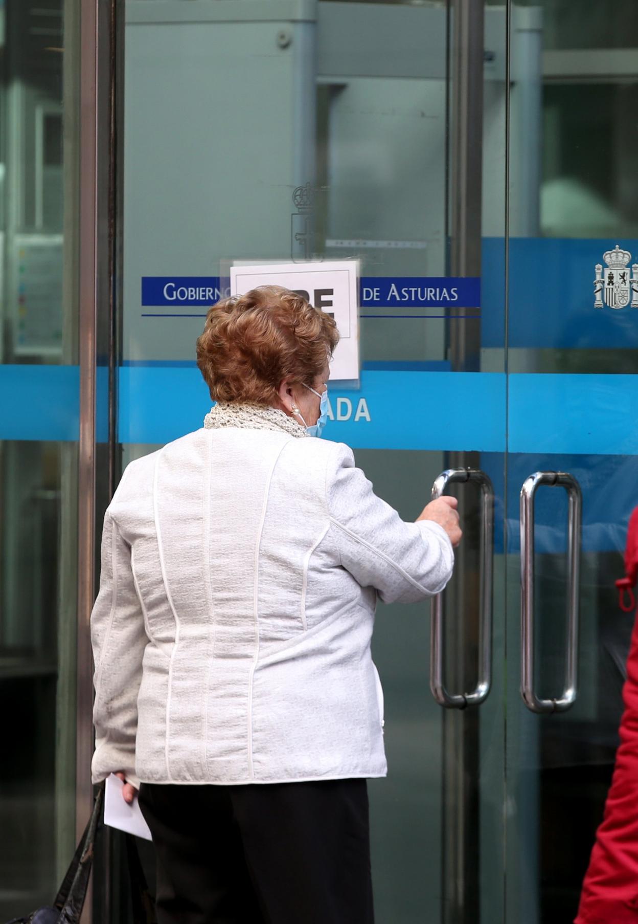 La acusada ayer en el juzgado. 