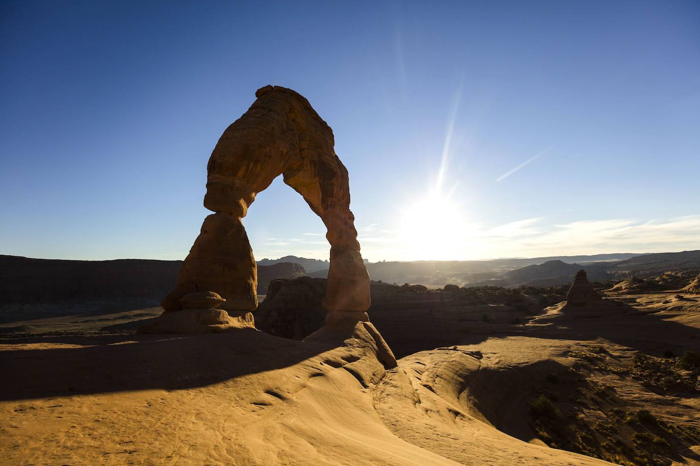 Arco Delicado, Utah (EE UU). Sus más de 16 metros de alto y 26 de largo lo han convertido en un auténtico símbolo del Parque nacional de los Arcos, donde se ubica, y de todo el estado de Utah