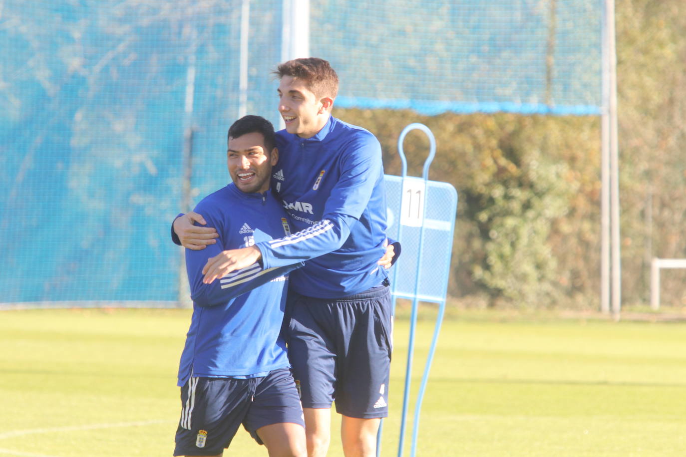 Los azules, preparando su próximo partido ante el Almería