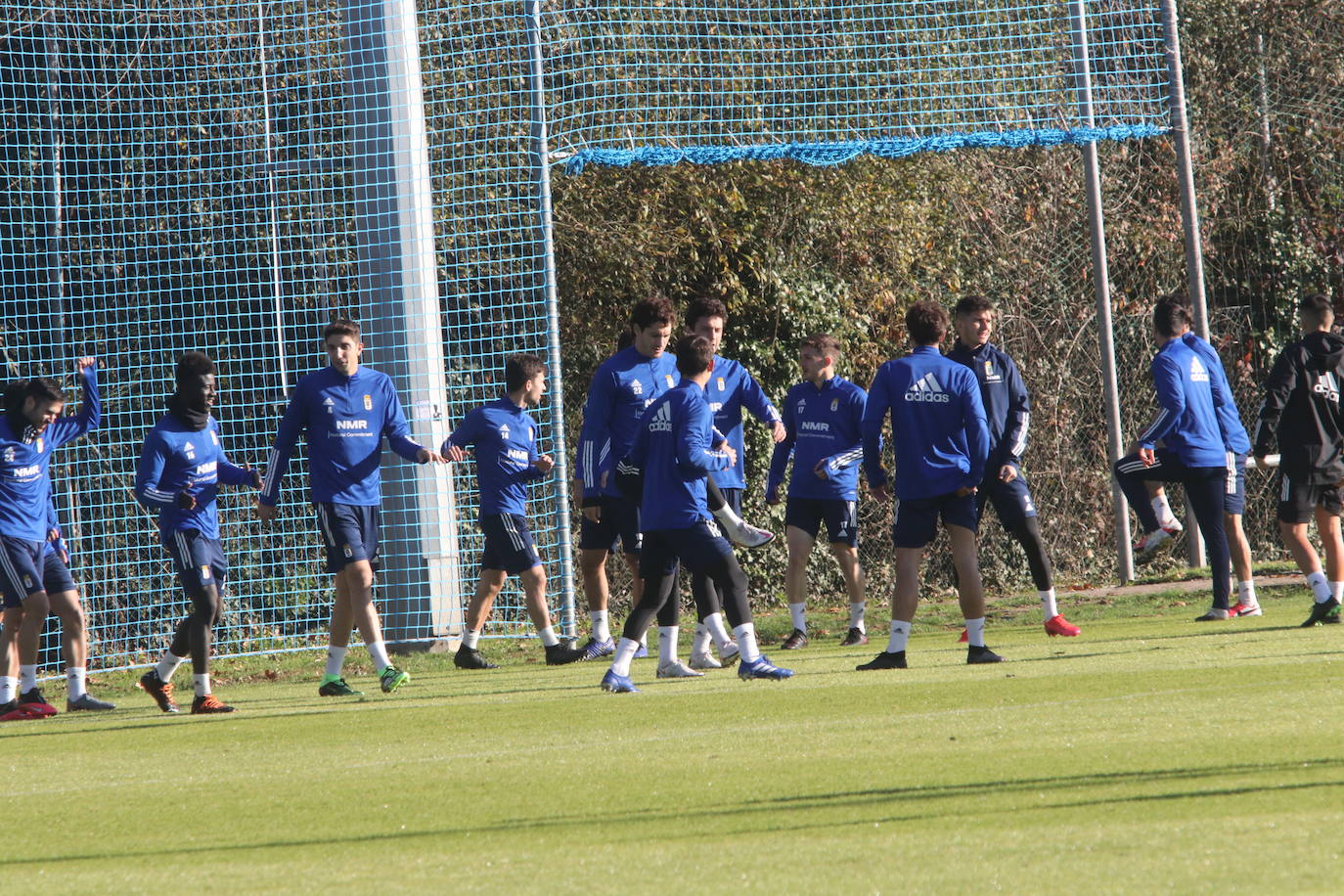 Los azules, preparando su próximo partido ante el Almería