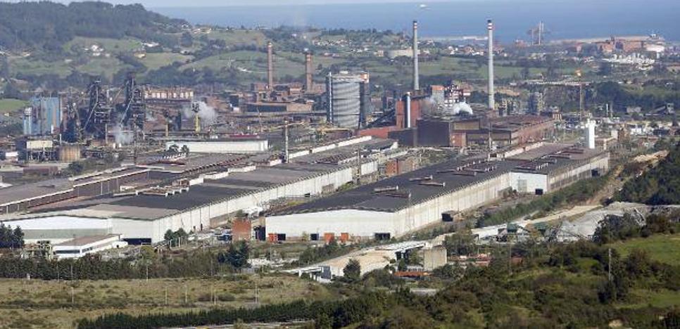 Panorámica de Arcelor en Gijón.