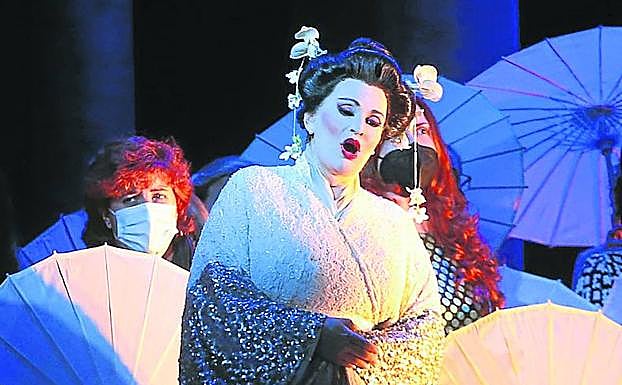 'Madama Butterfly'. Ainhoa Arteta, caracterizada de Cio Cio San.