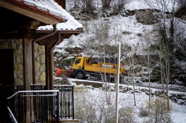 Nevada en la localidad cabraliega de Sotres.