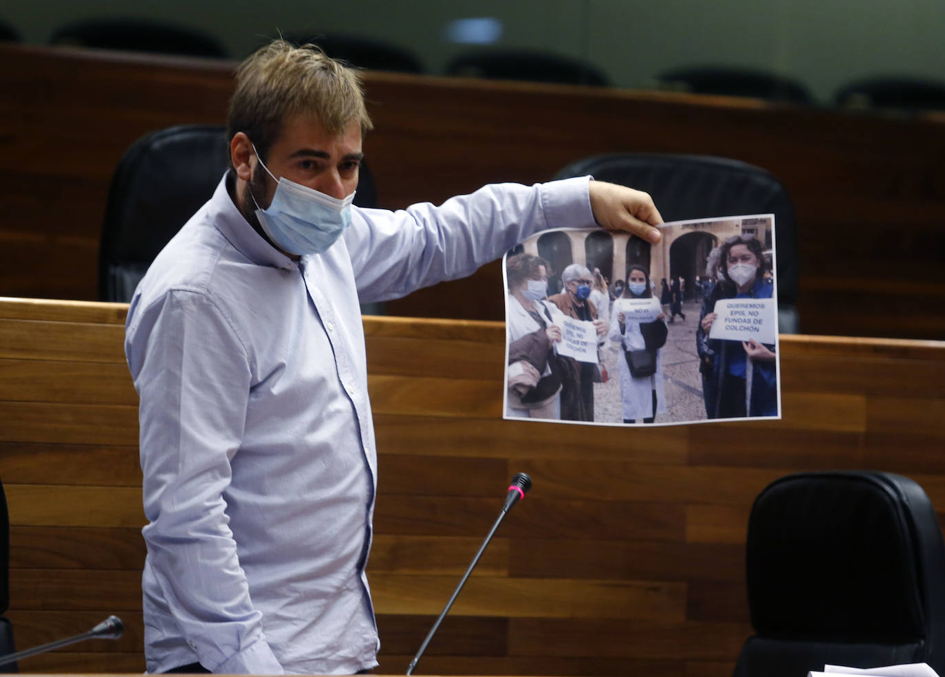 Daniel Ripa, en un pleno de la Junta General del Principado