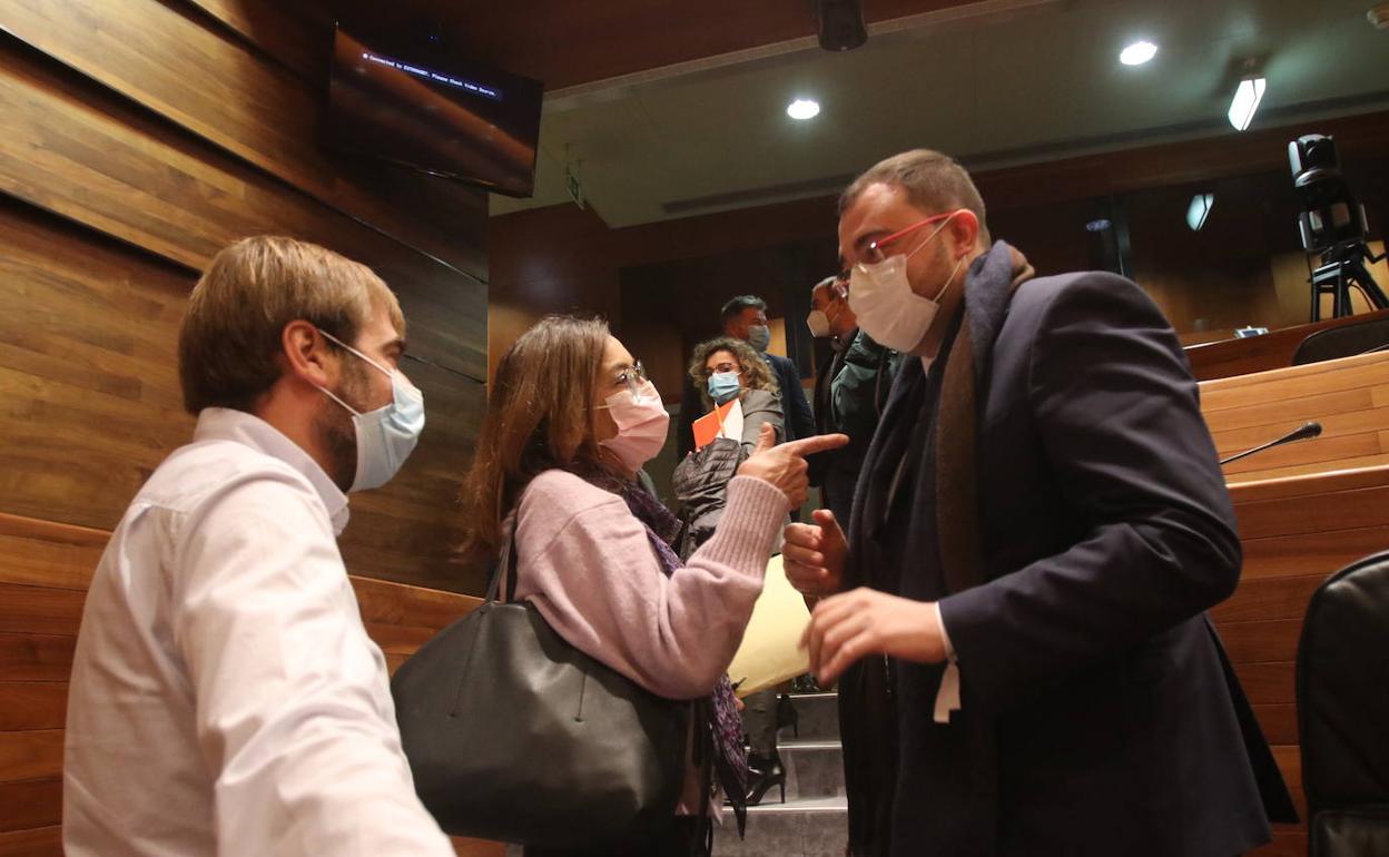 Barbón, en la sesión de hoy.