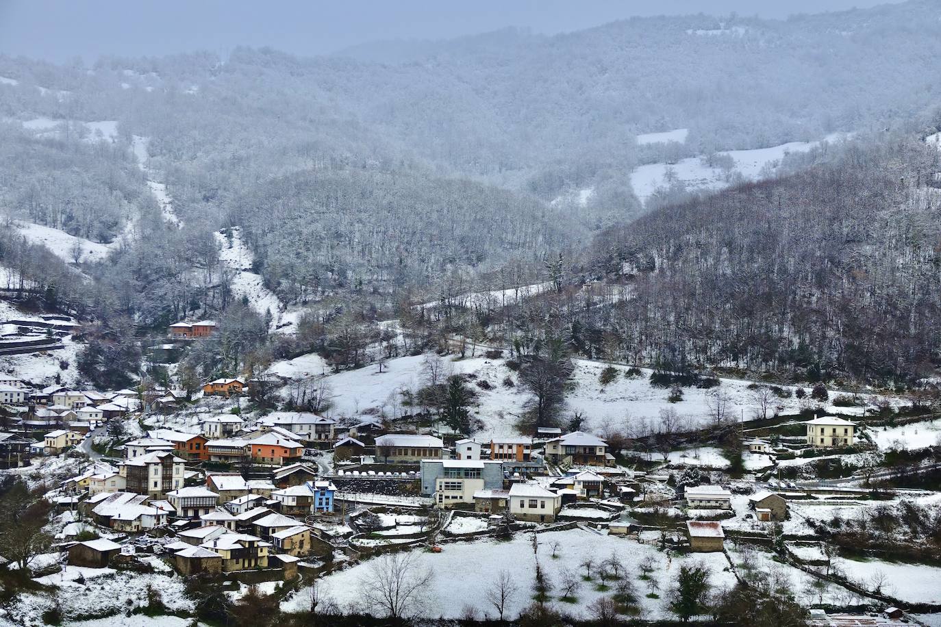 Temporal de frío y nieve en Asturias