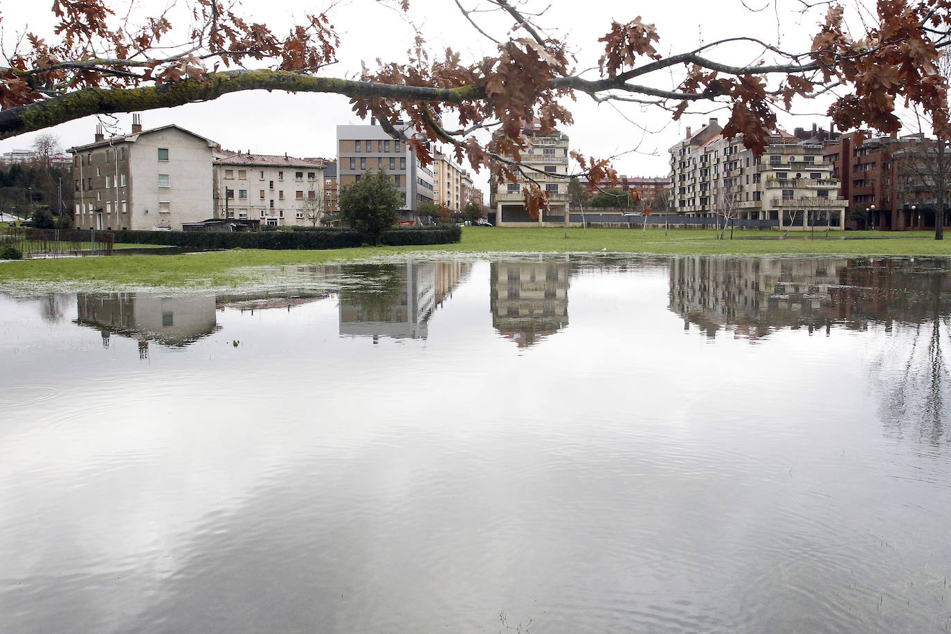 Nieve en las cotas altas, lluvia que no cesa en el litoral. El temporal no da tregua en Asturias y está complicando mucho la circulación en las zonas de montaña y anegando algunos puntos.
