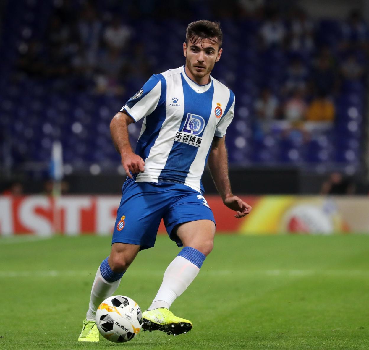 Campuzano, en un partido con el Espanyol. 