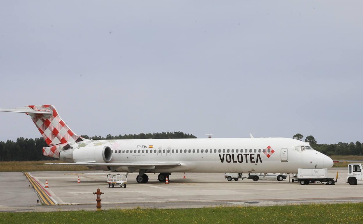 La tasa de puntualidad de Volotea en 2020 en Asturias fue del 94,89%