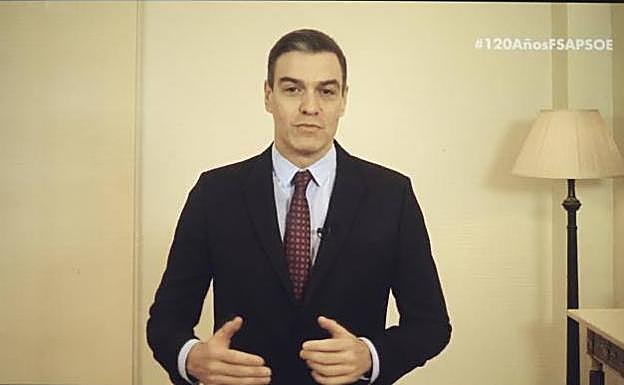 Pedro Sánchez durante la intervención de este miércoles en el acto de la FSA.