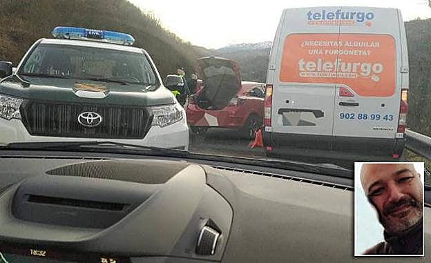 Un guardia civil muerto y dos heridos tras ser arrollados por una furgoneta en la autovía minera