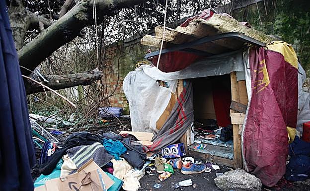 Chabola en la que ha sido encontrado el cuerpo sin vida de Alberto A. A..