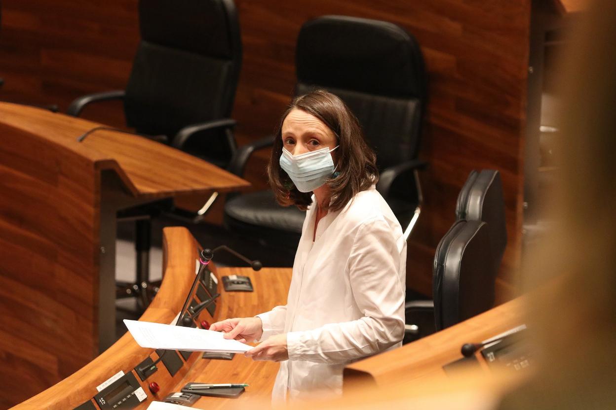 Melania Álvarez, durante una de sus intervenciones de ayer. 