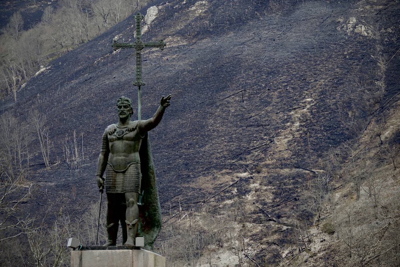 El fuego originado en el monte Priena afectó a 120 hectáreas y obligó a los bomberos a trabajar en su extinción toda la noche.  Pinche aquí para leer la crónica de todo lo occurido .