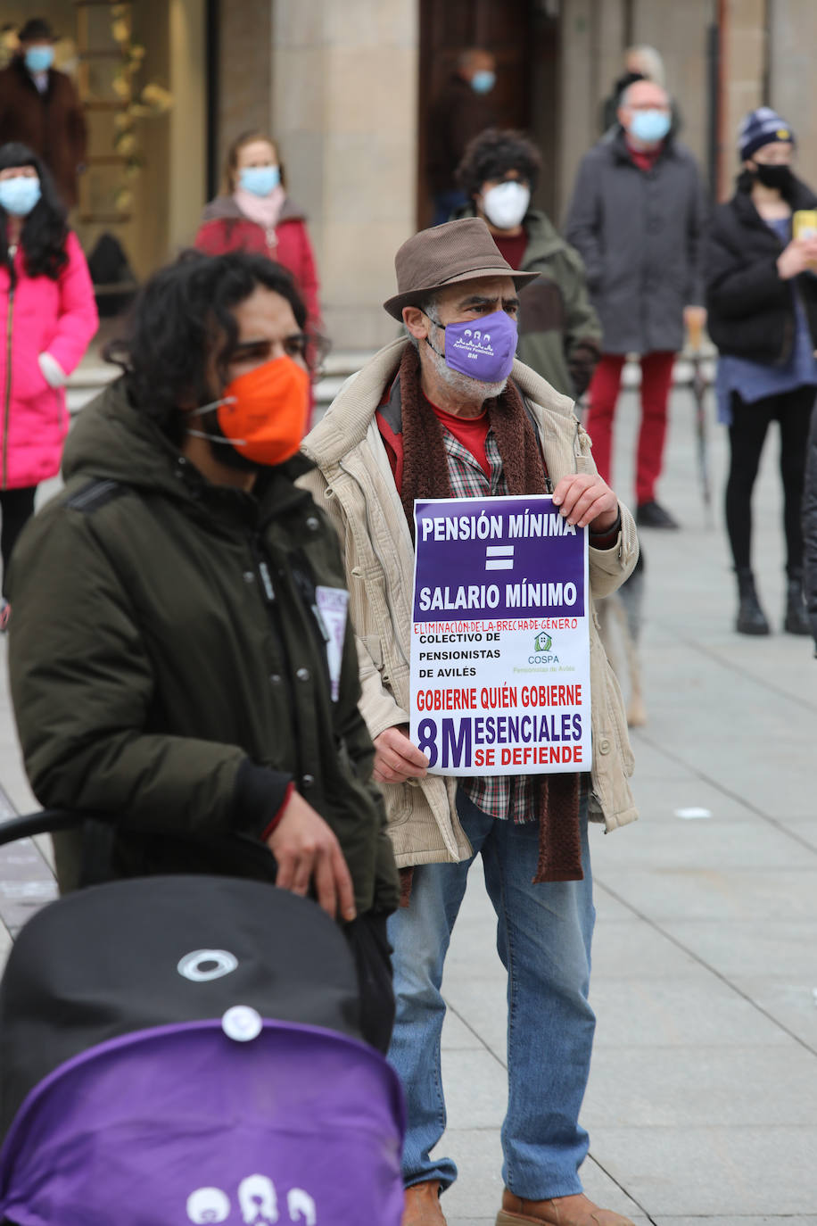 Concentraciones feministas en Gijón, Oviedo, Avilés, Siero y Colunga para presentar la protesta del Día Internacional de las Mujeres
