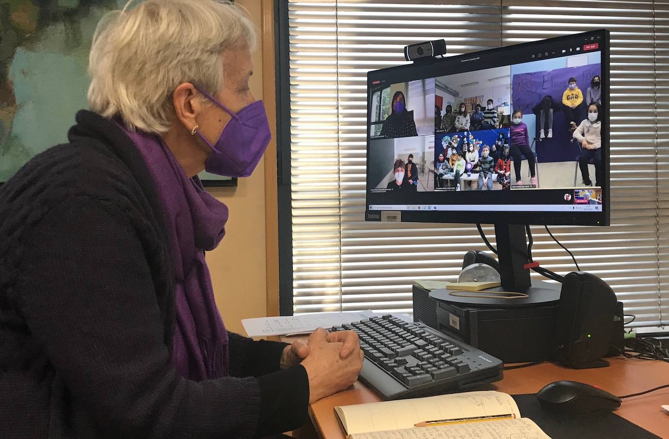 Carmen Suárez, en el encuentro educativo. 