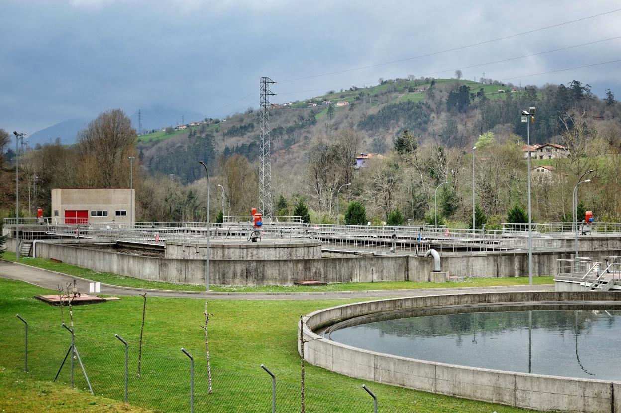 Estación depuradora de aguas residuales de Ricao, en Parres. 