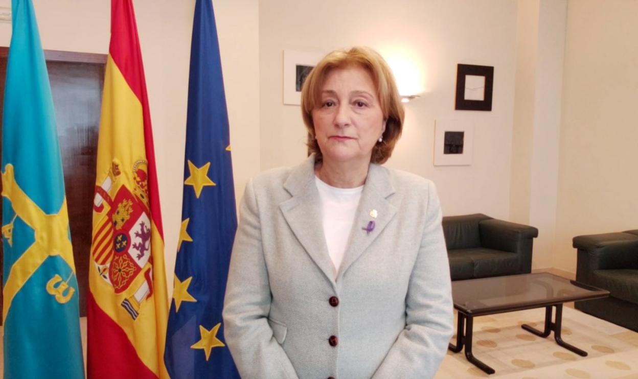 Delia Losa, ayer, en la Delegación del Gobierno, en Oviedo. 