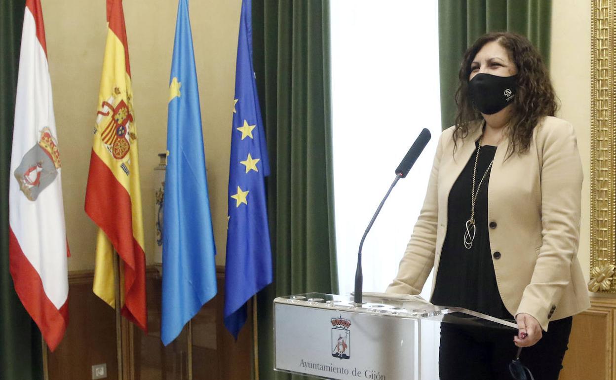 Mariana Pineda, durante la rueda de prensa.