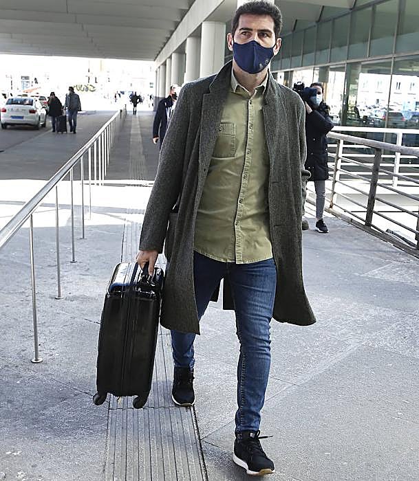 A su llegada a Madrid tras los rumores de separación