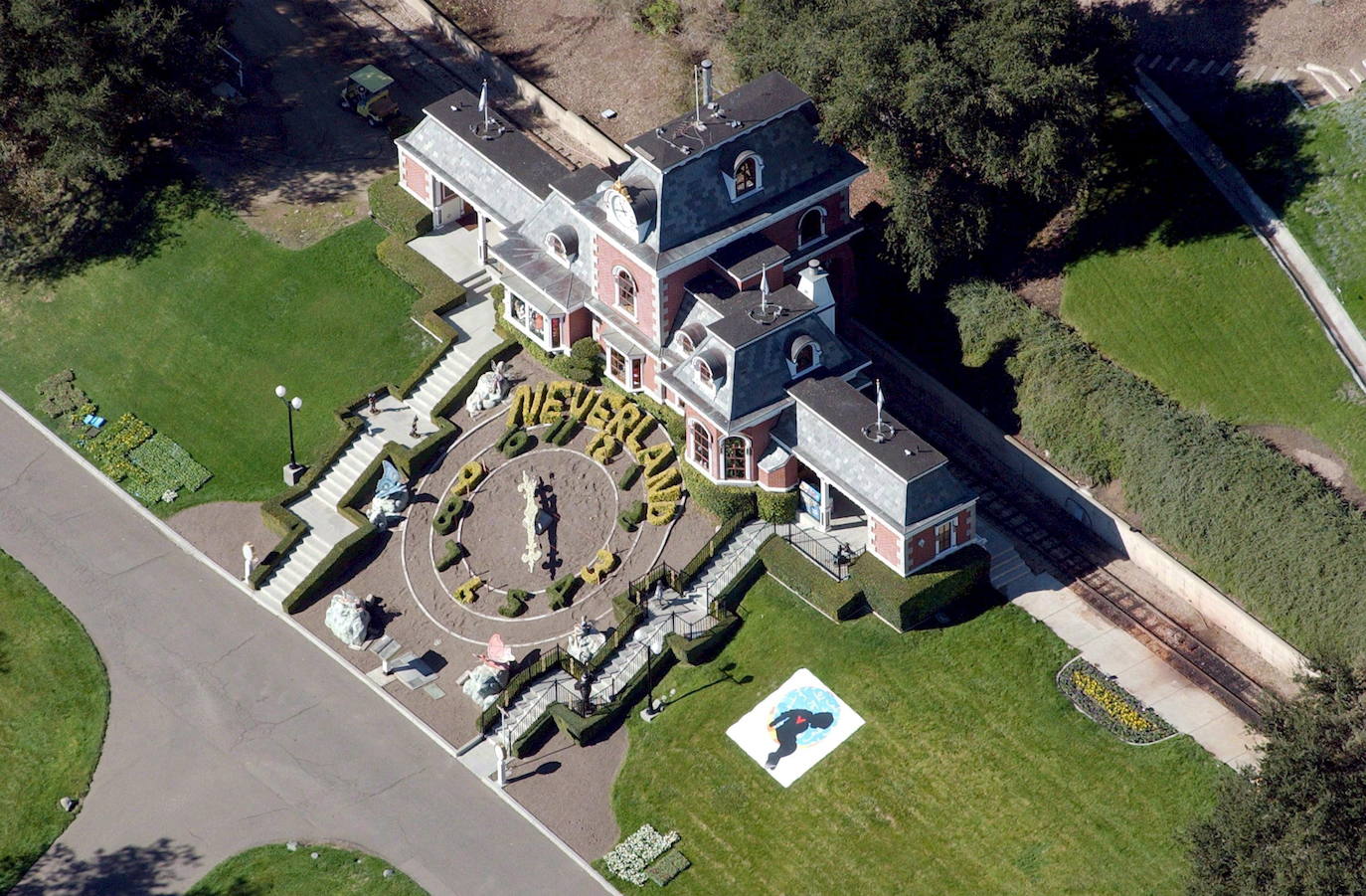 Neverland, en Santa Bárbara (California), propiedad que perteneció al cantante estadounidense Michael Jackson.