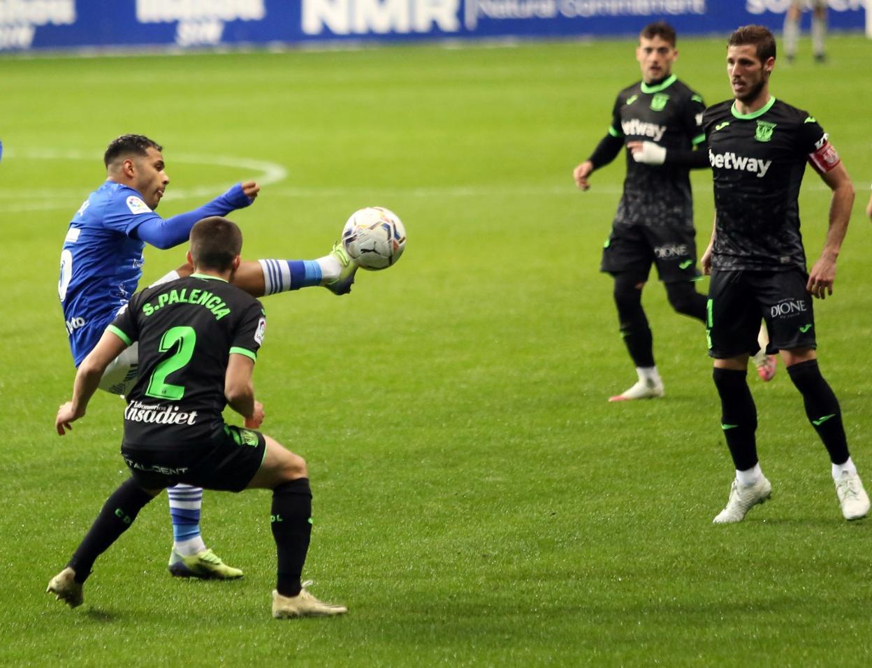 Nahuel, en el último partido ante el Leganés, donde el campo lució un gran aspecto. 