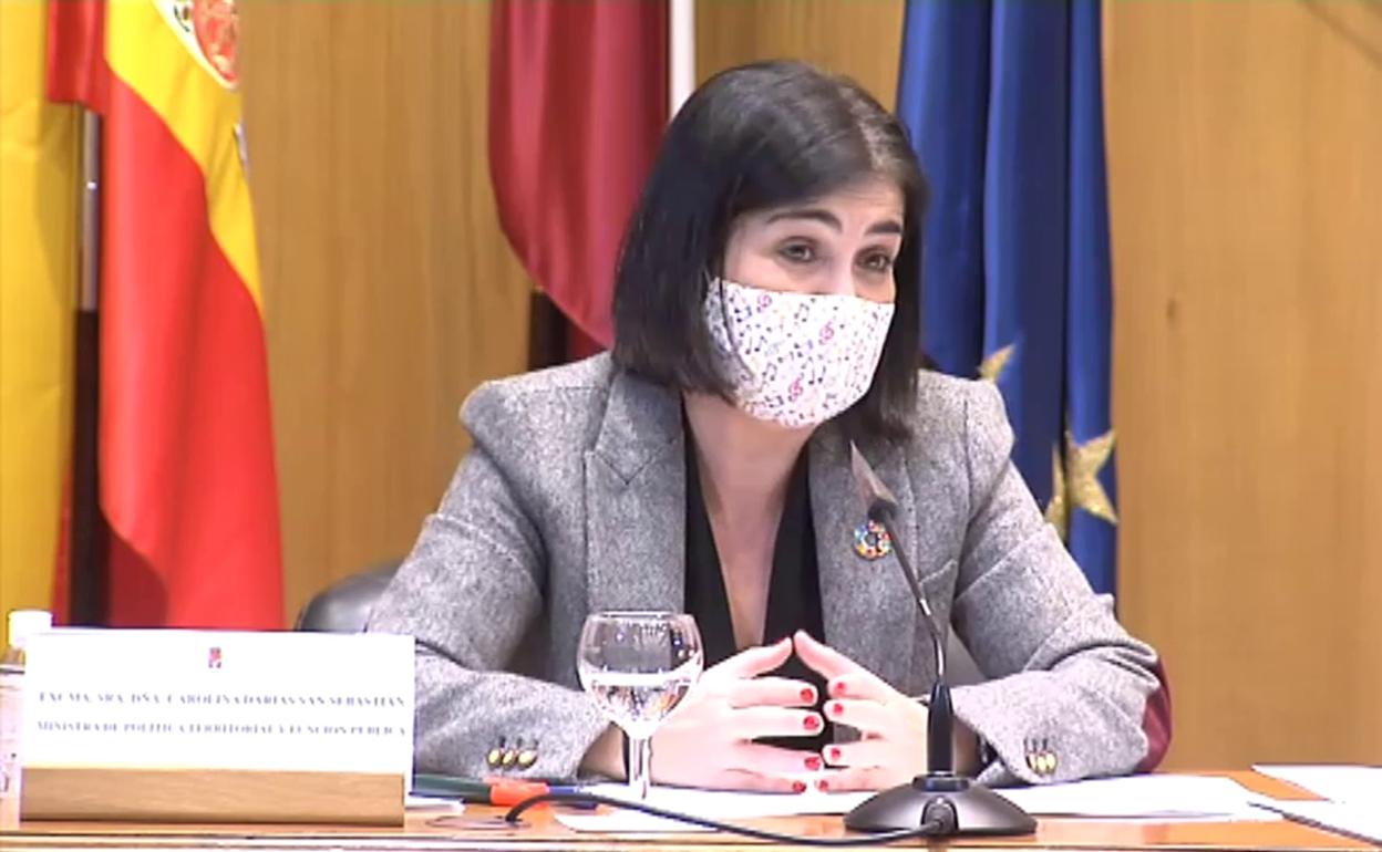 La ministra de Sanidad, Carolina Darias. 