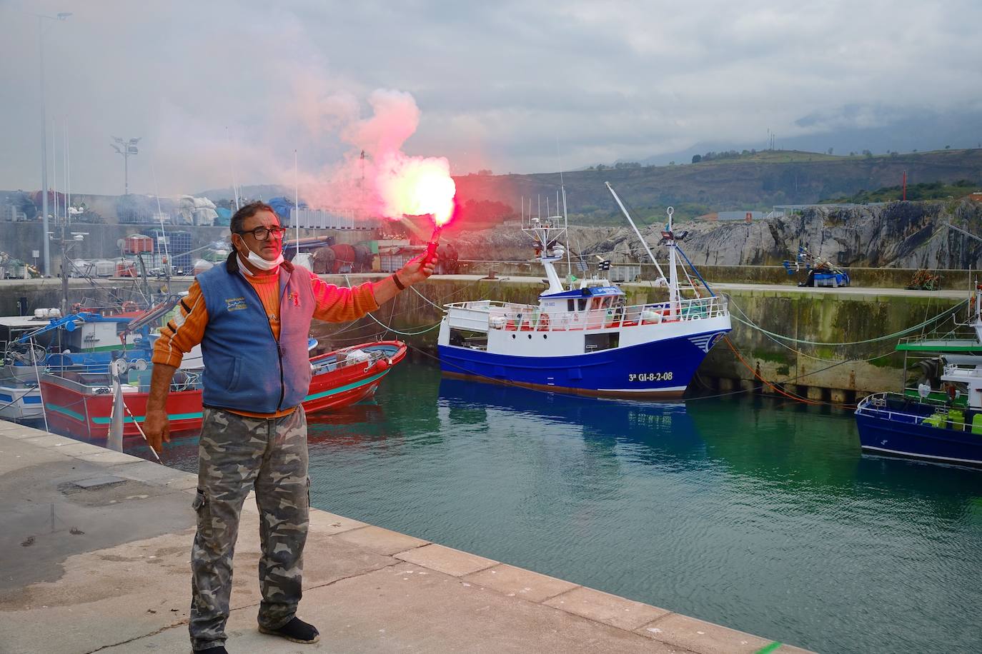 En protesta por el nuevo Reglamento de Control de la Pesca aprobado por el Parlamento Europeo