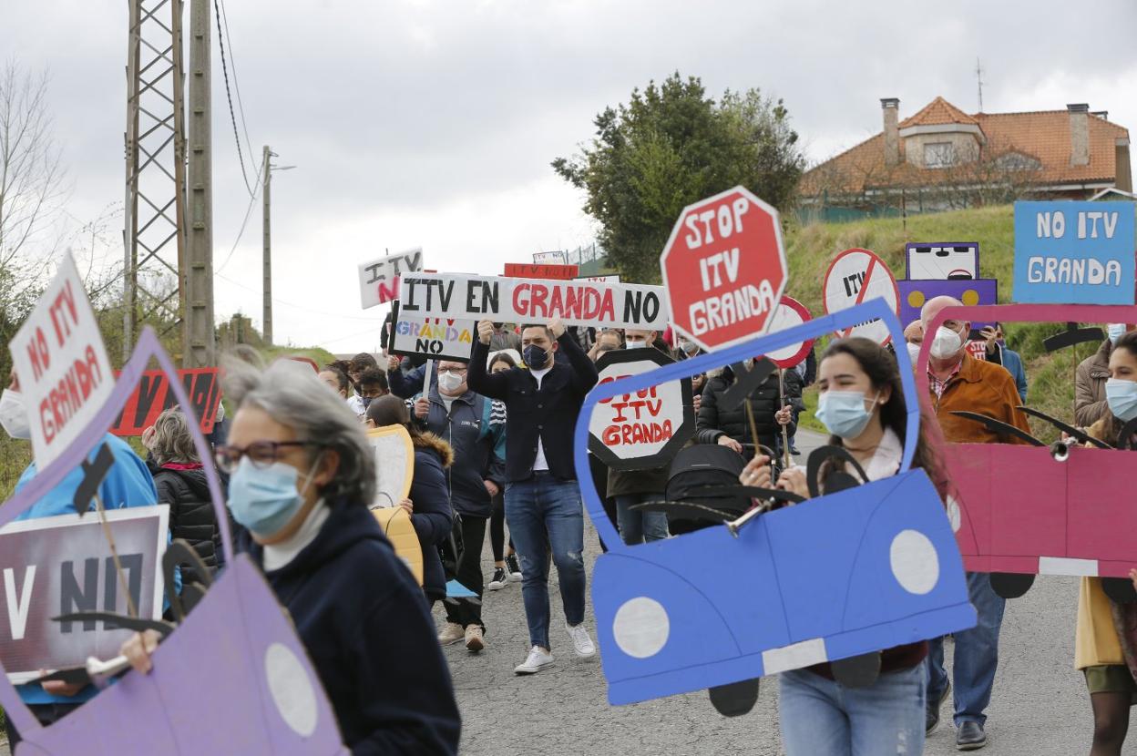 Una de las movilizaciones de protesta de los vecinos. 