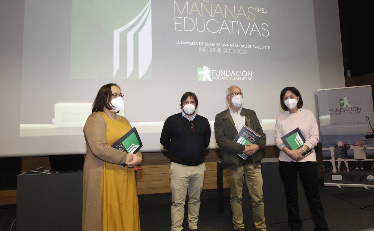 Un instante, durante la presentación del informe 2002-2020 Mañanas Educativas