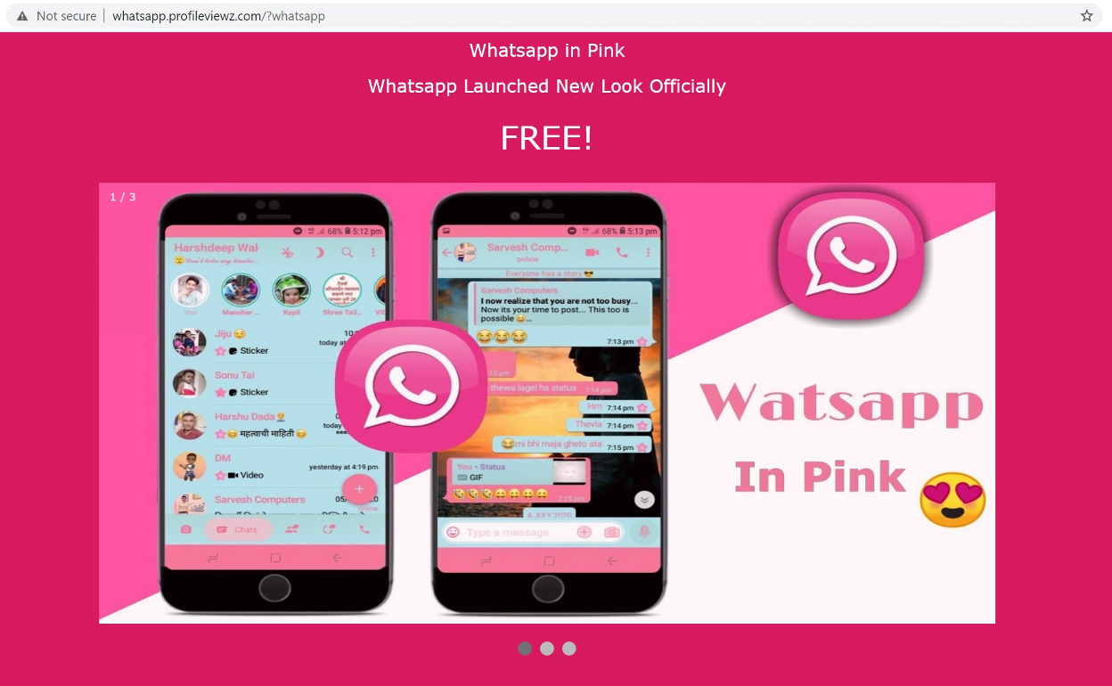 WhatsApp Pink ofrece una interfaz rosa para la app de mensajería pero en realidad esconde un virus informático