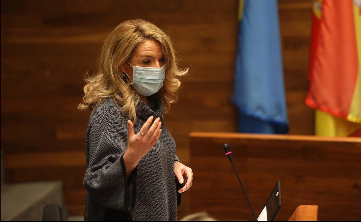 Teresa Mallada en la Junta General del Principado.