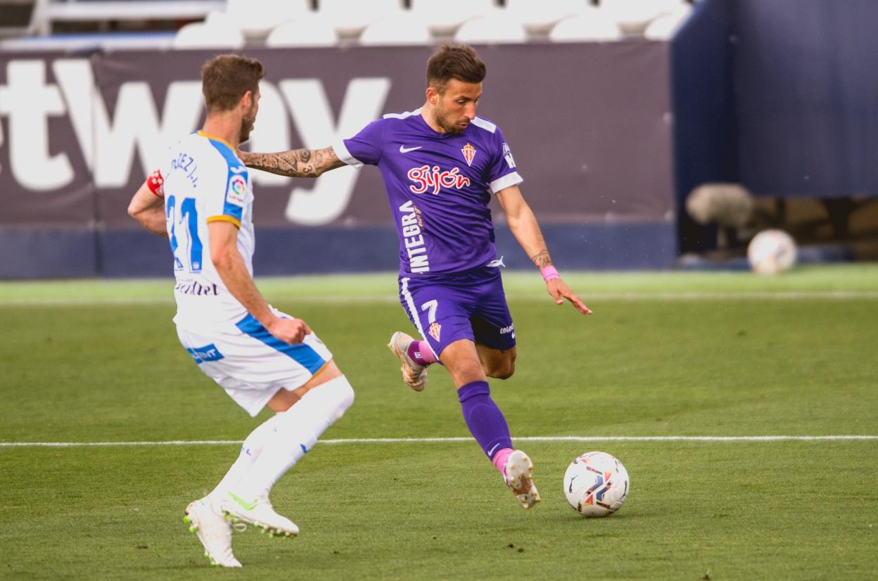 Aitor García, en el último partido de Liga.