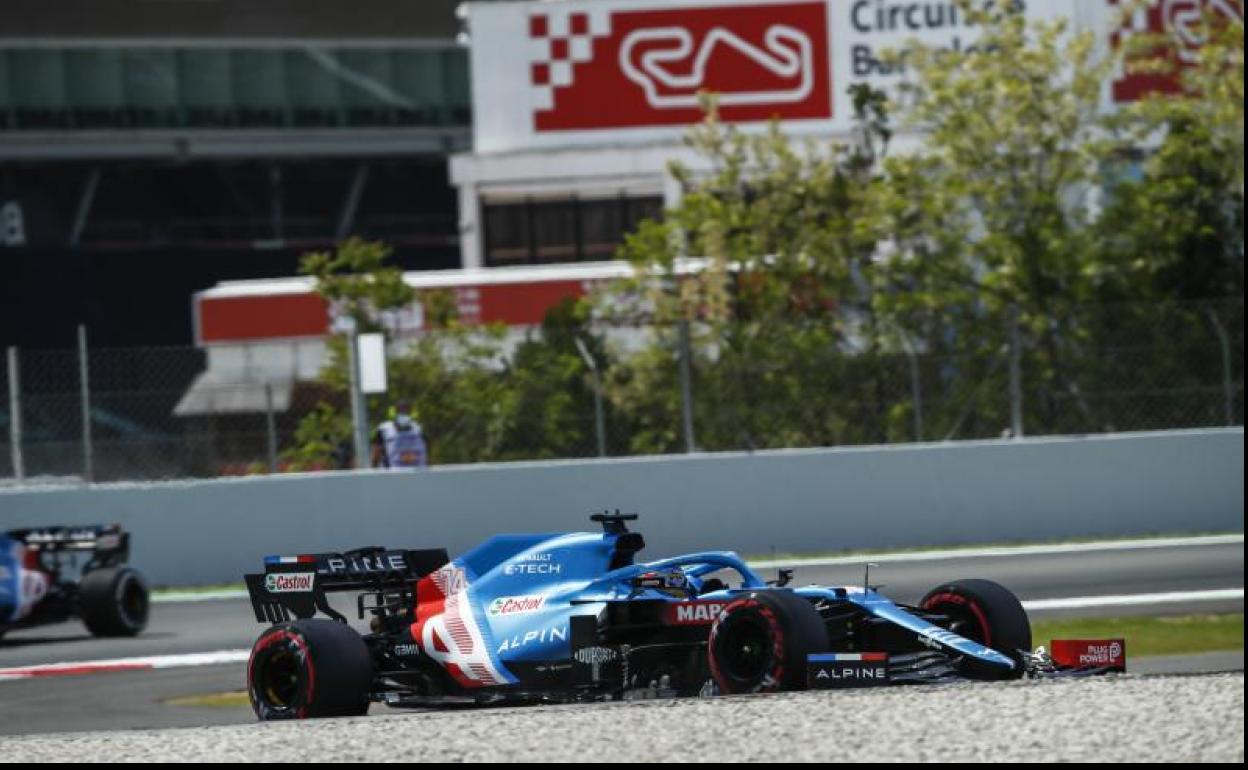 Fernando Alonso, en el circuito de Montmeló. 