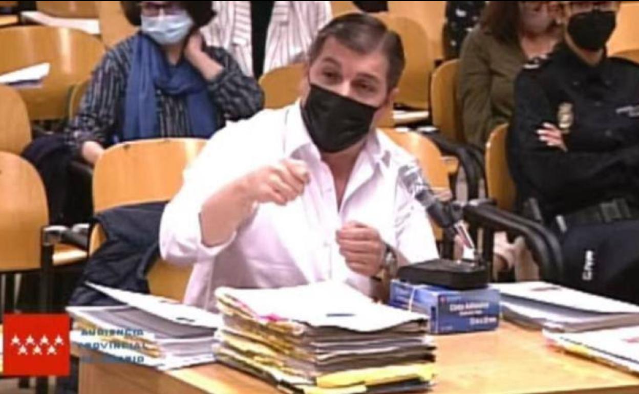 César Román, conocido como el 'rey del Cachopo', en su declaración de este martes en la Audiencia Provincial de Madrid.