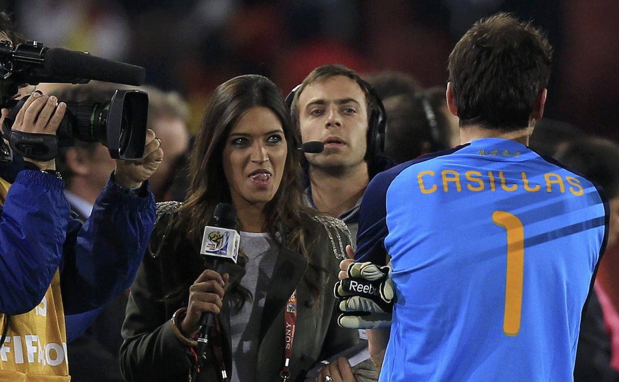 Sara Carbonero entrevista a Iker Casillas cuando aún eran novios en el Mundial de Sudáfrica