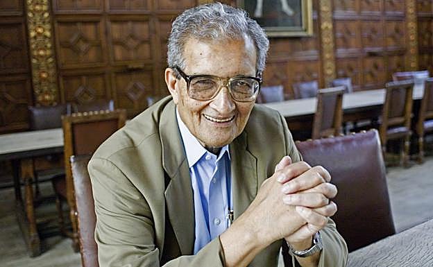 El economista y filósofo indio Amartya Sen, galardonado ayer con el Princesa de Ciencias Sociales. 