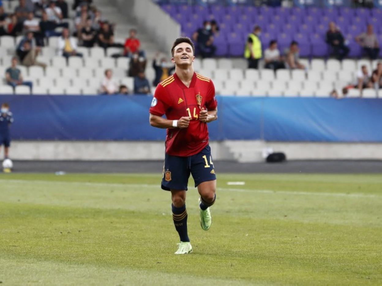 Manu García, en el último partido con la Selección sub 21.