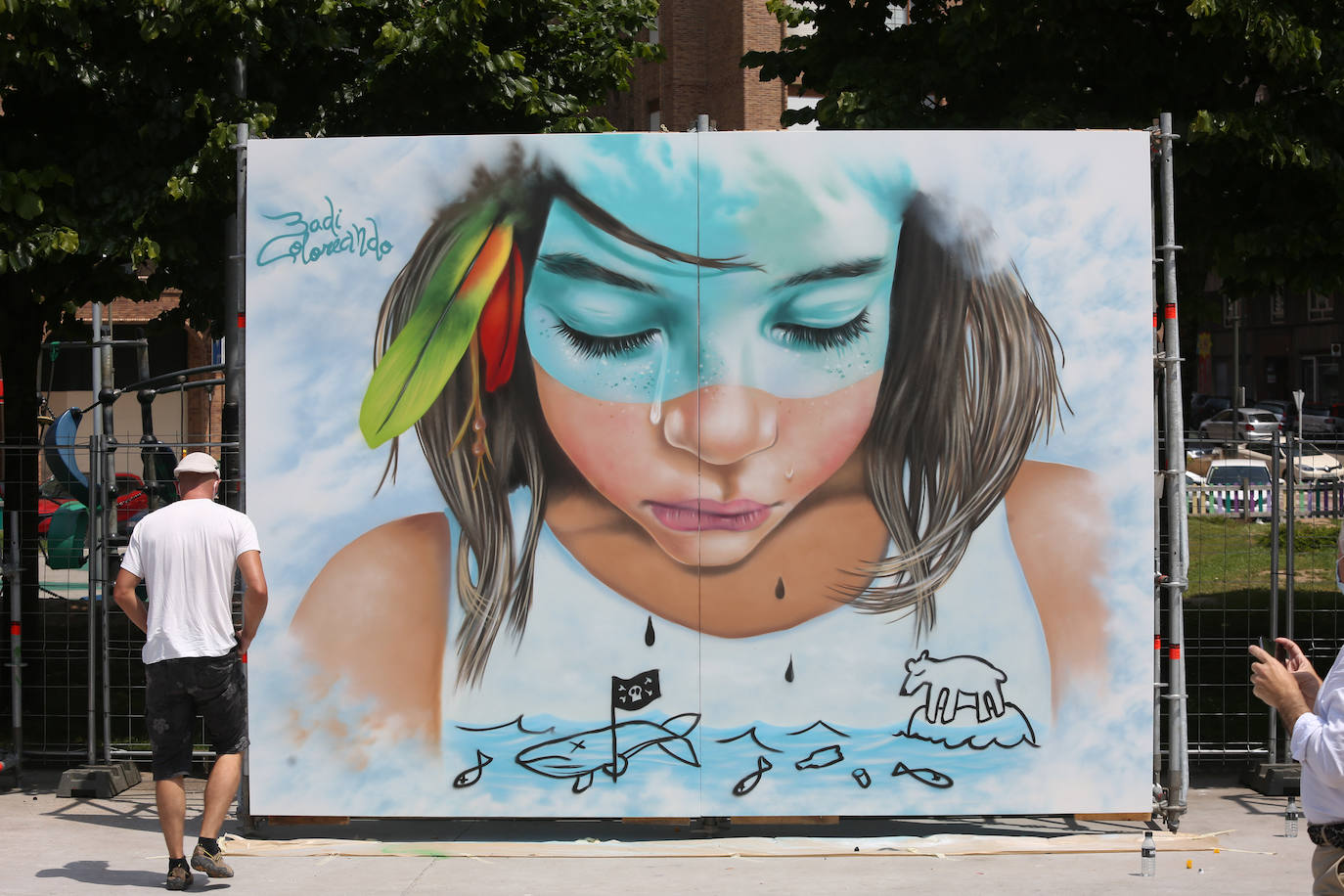 El Festival de Cultura Urbana (Focart) de Avilés llenó de vida La Exposión durante todo el fin de semana, pero, sin duda, la principal atracción fue la Liga Nacional de Graffiti en la que diez de los mejores artistas del país compitieron por pintar la mejor obra.