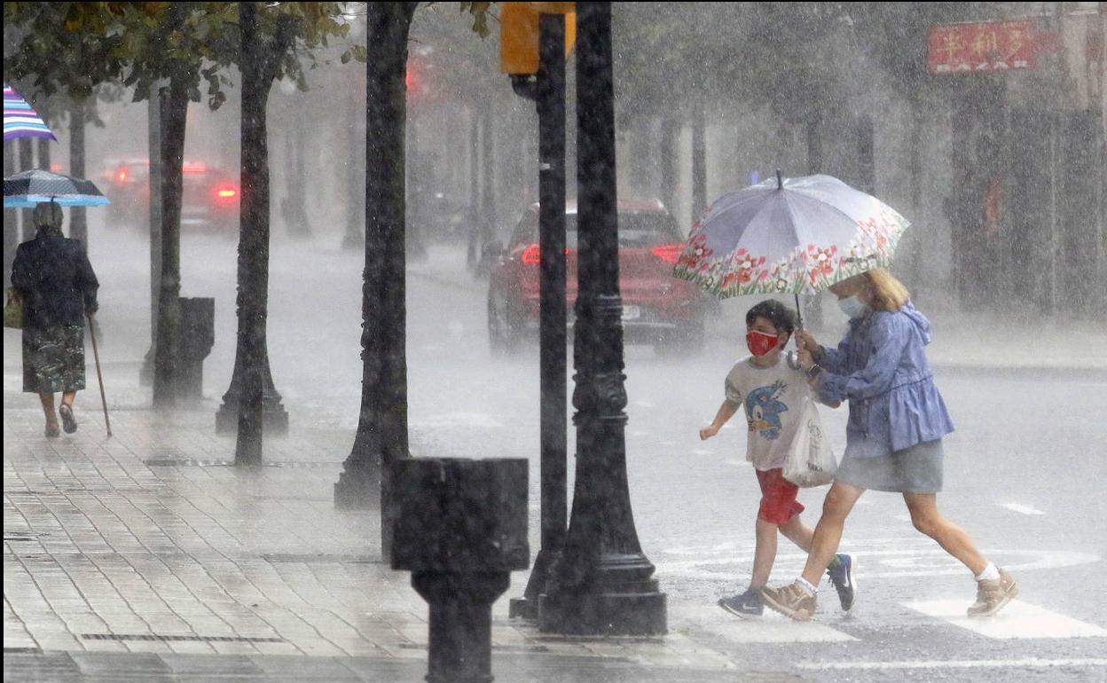Lluvia en Gijón