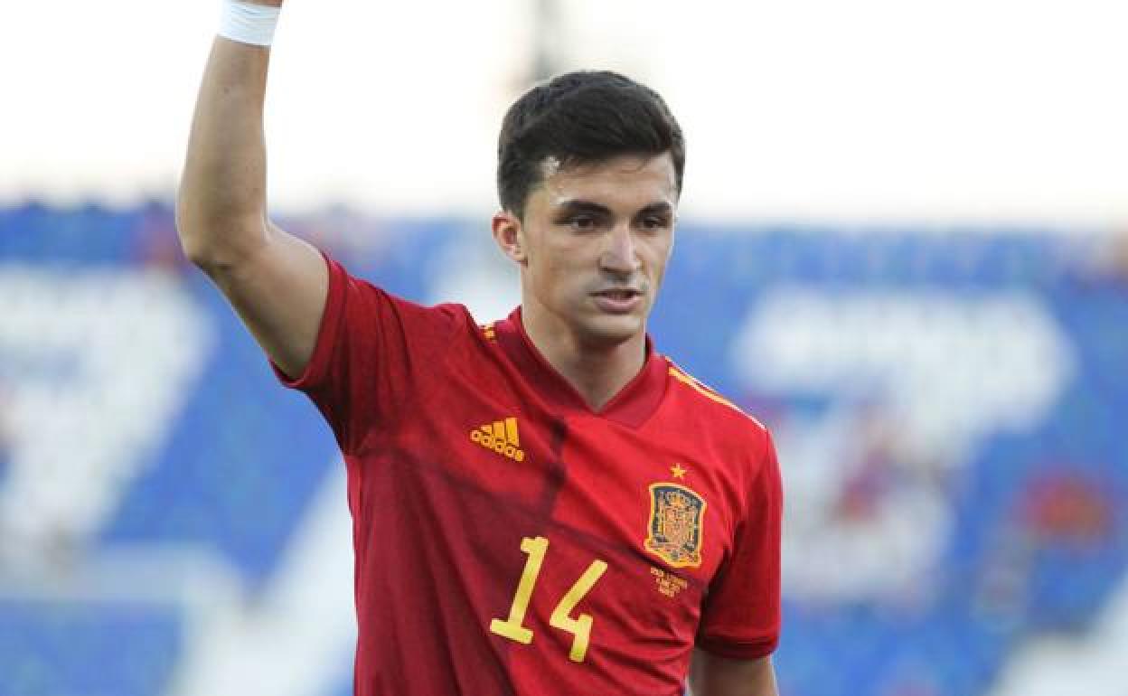 Manu García, la semana pasada, en su debut con la selección absoluta.