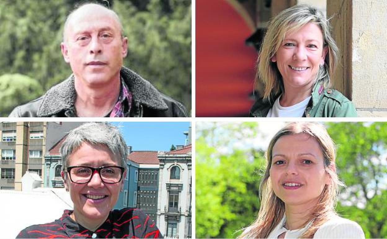 En sentido de las agujas del reloj: Agustín Medina, Esther Llamazares, Sharon Calderón y Arancha Martín 