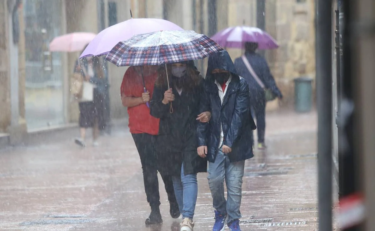 Lluvias en Oviedo la pasada semana