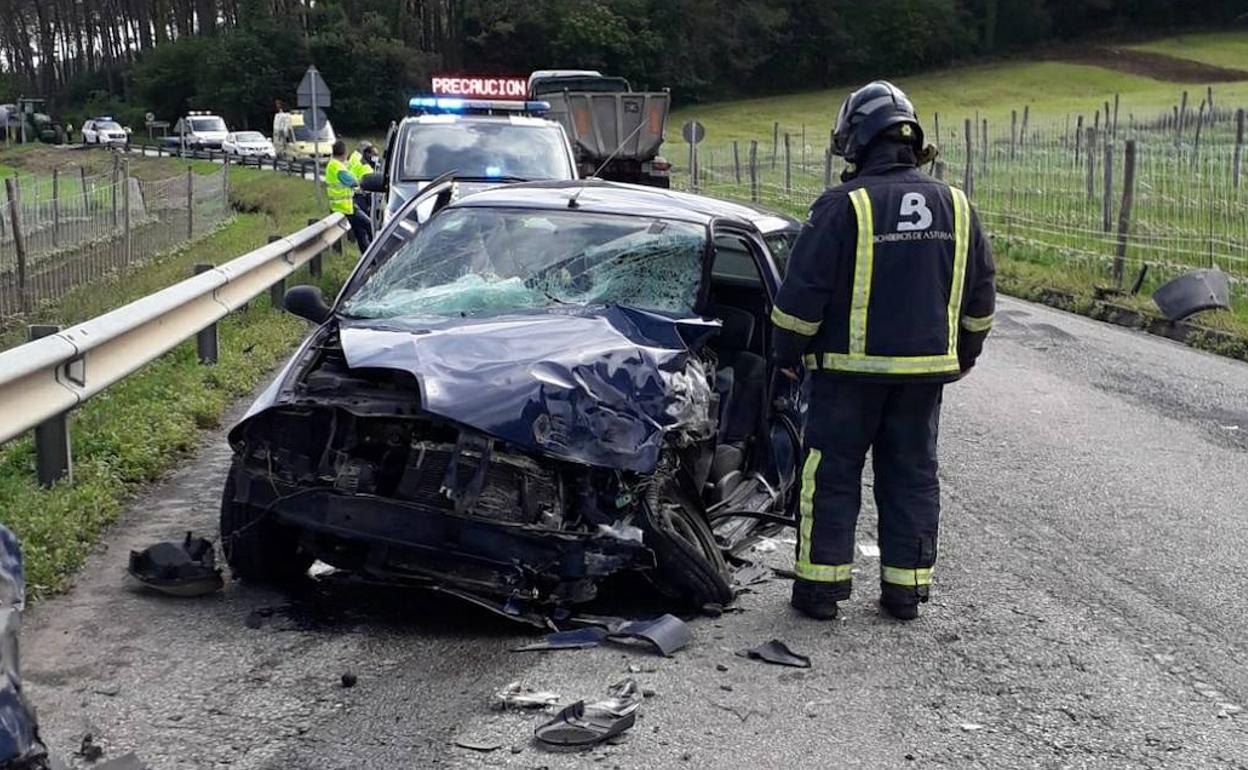 Estado en el que quedó el vehículo de la herida.