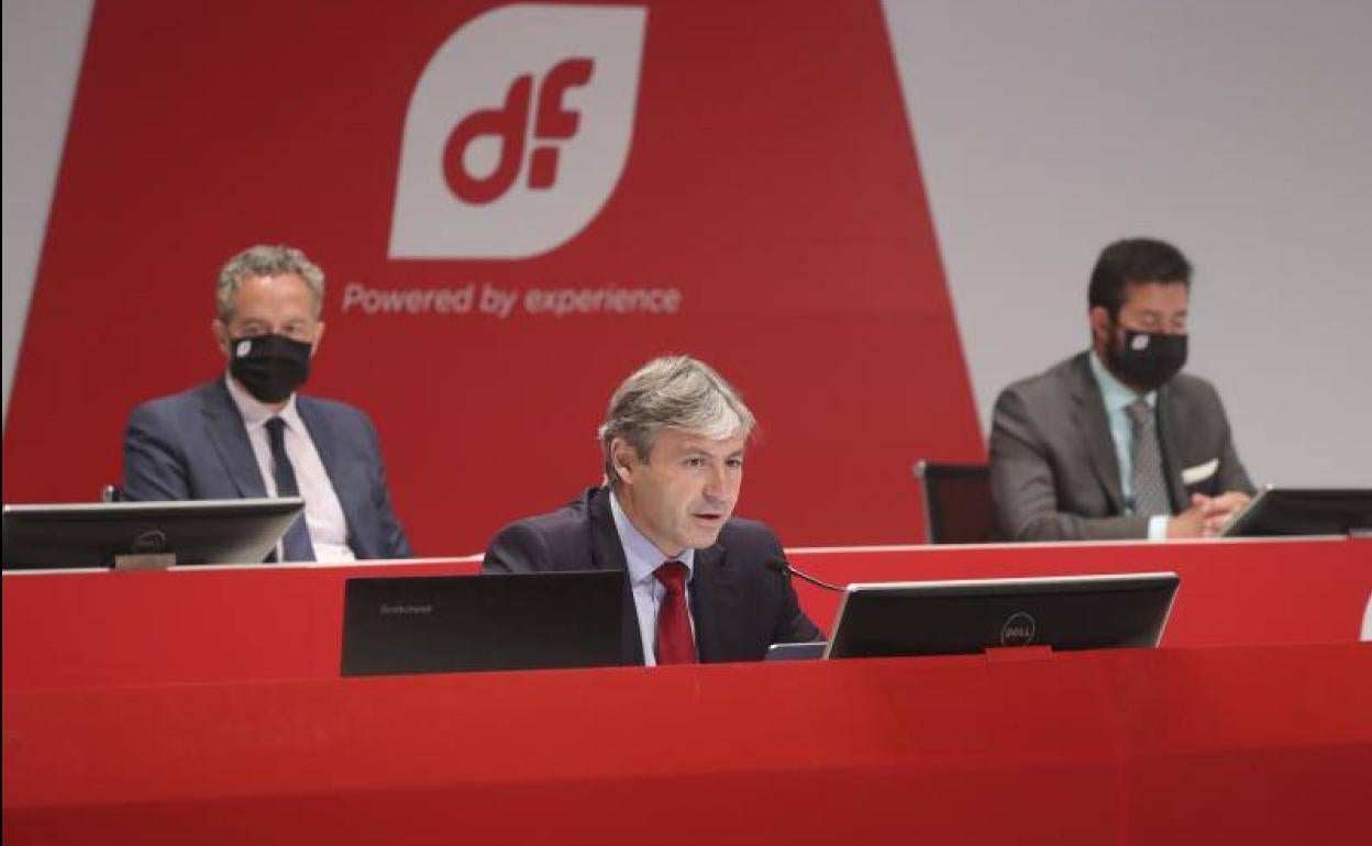 Junta de accionistas de Duro Felguera esta mañana.