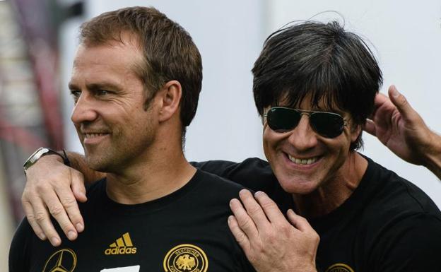 Hansi Flick, en sus tiempos de ayudante de la 'Mannschaft' junto a Joachim Löw. 